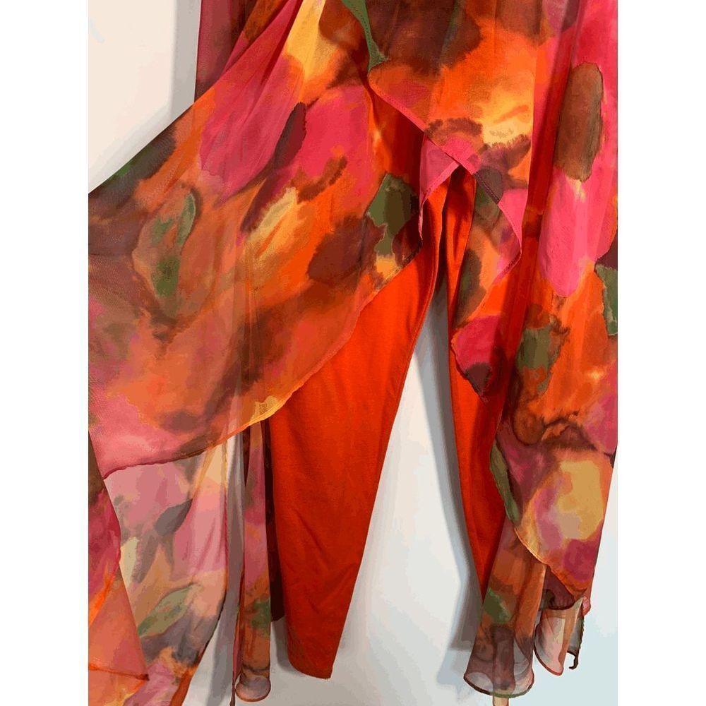 Cache Multicolor Scarf Draped Leggings Size Small - image 5